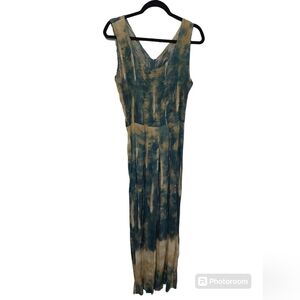 Jeffrey & Dara Tie-die Vintage Jumpsuit sz 6 Blue Grunge Wide Leg Romper Goblin